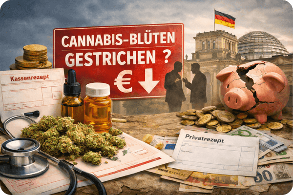 Diskussion über Cannabis-Blüten und deren rechtliche Situation in Deutschland.